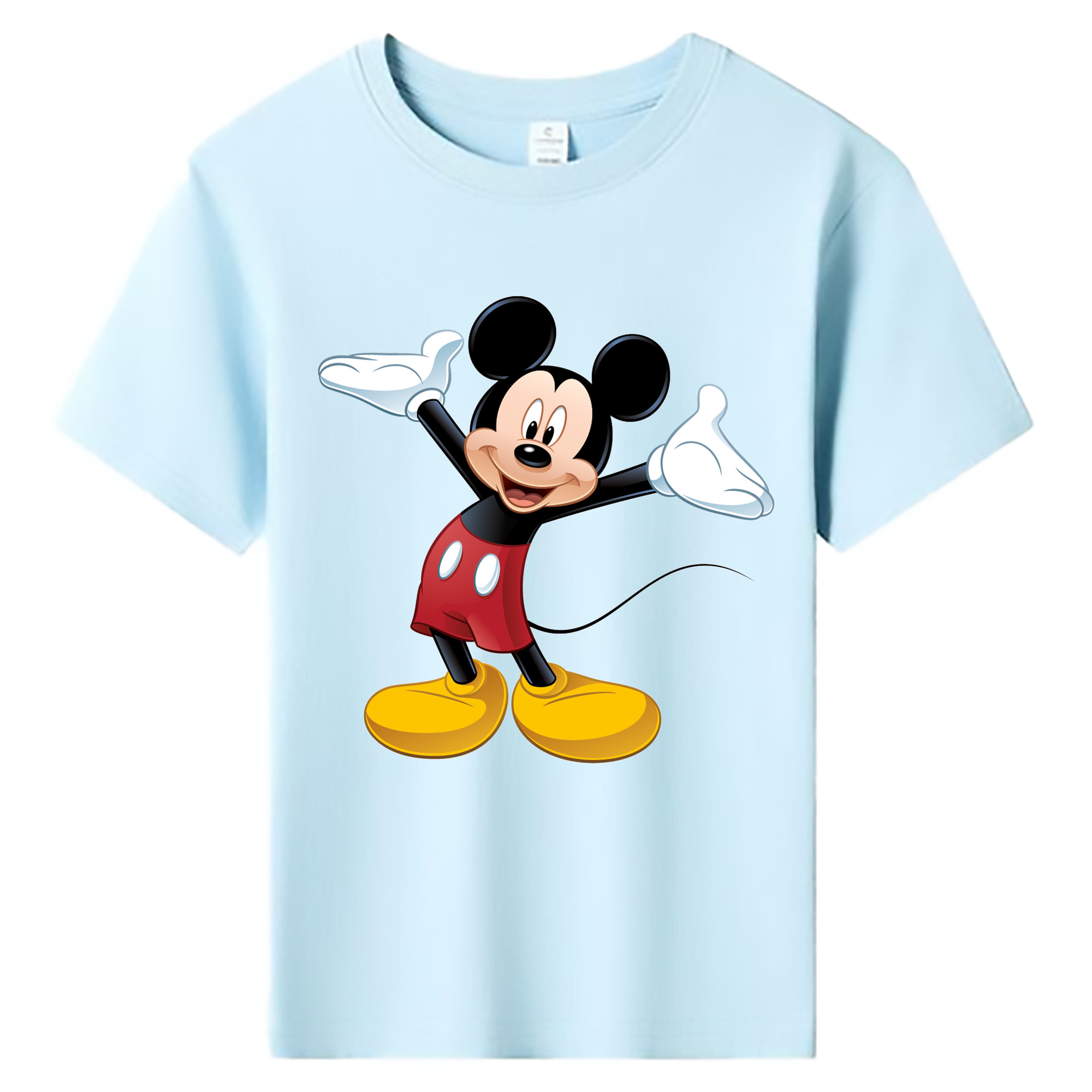 （画像用） ミッキーマウス Mickey Mouse 綿100％キッズTシャツ（フロントプリント）